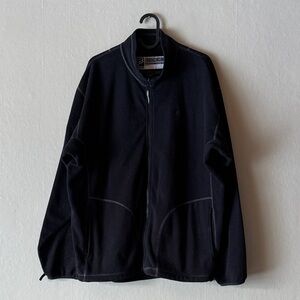Vintage Fox Black Full-Zip Fleece